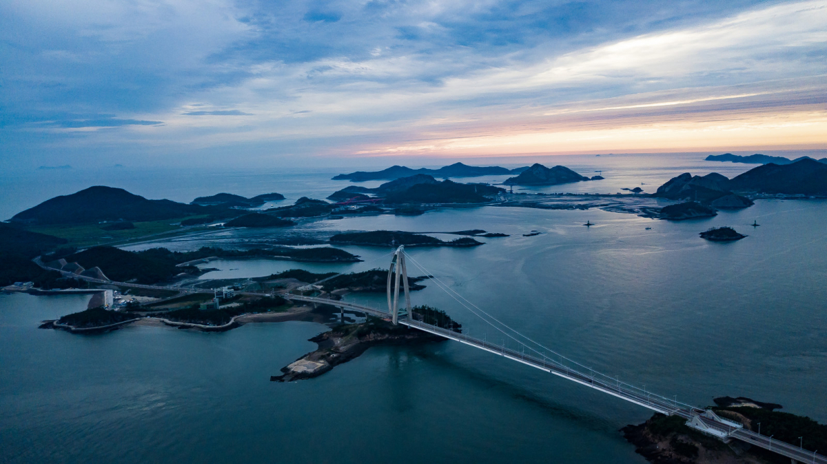 ▲무녀도를 포함한 고군산군도 전경.(출처=새만금개발공사)