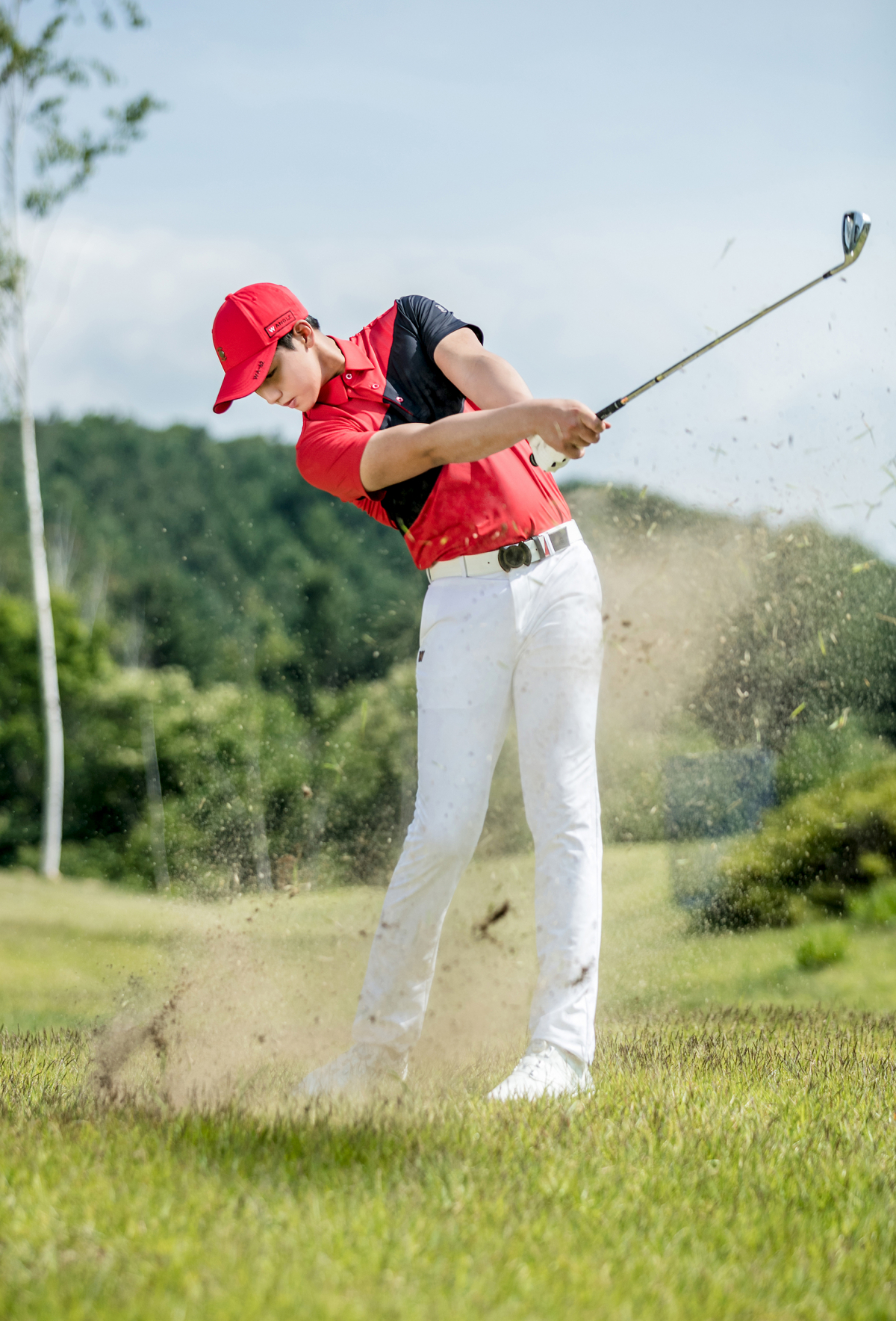 ▲간절 보더 배색 반팔 티셔츠’