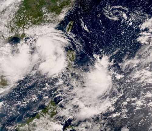 ▲일본 인공위성이 촬영한 태풍 ‘위파’ 위성사진. 출처 일본 기상청
