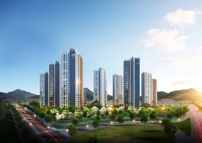 ▲'광주역 자연&자이' 아파트 투시도.(자료제공=GS건설)