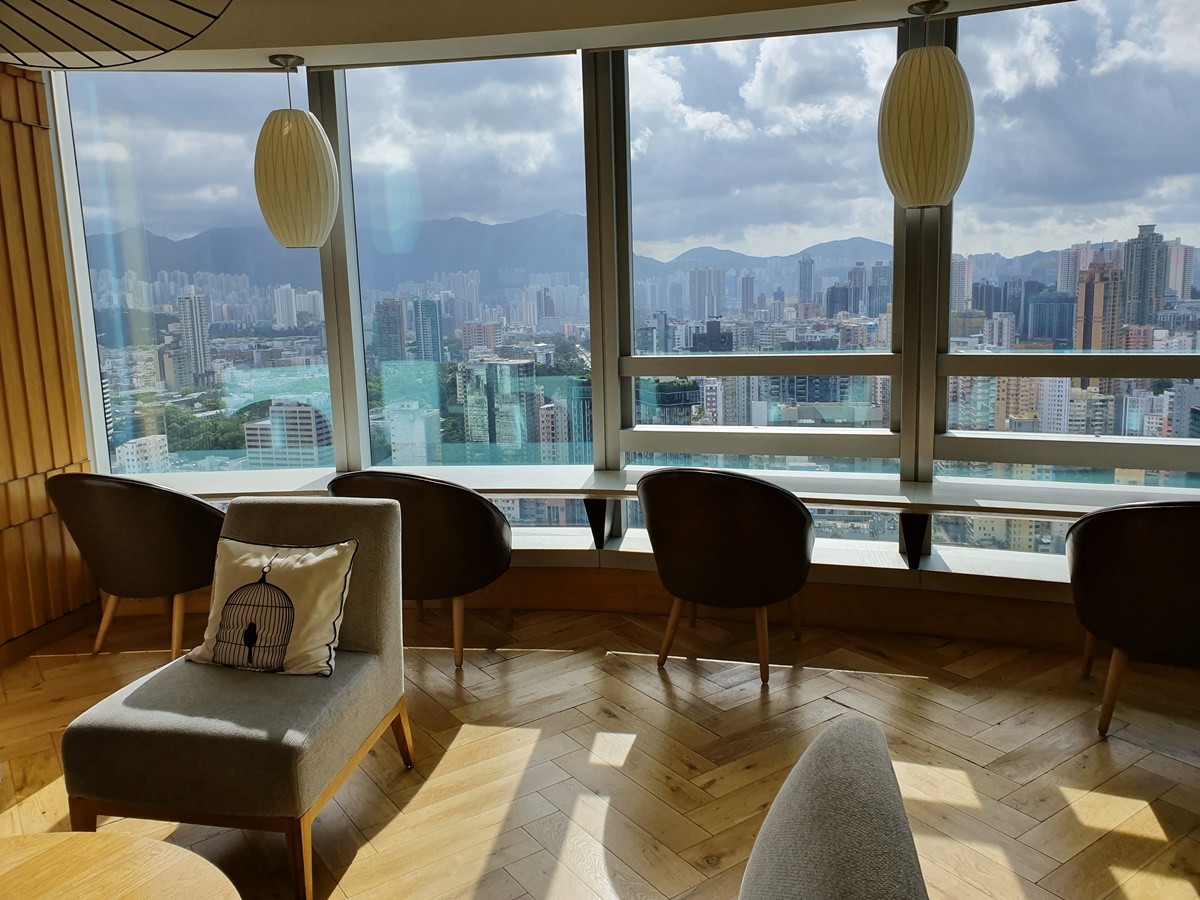 ▲클럽 라운지에서 바라본 풍경. 호텔 안에서는 홍콩의 더위가 두렵지 않다.(홍콩=김소희 기자 ksh@)