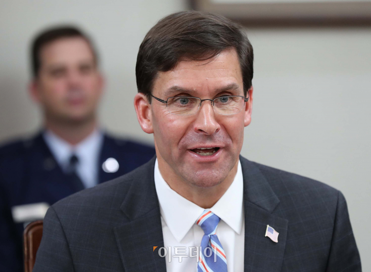 ▲마크 에스퍼 미국 국방장관(연합뉴스)