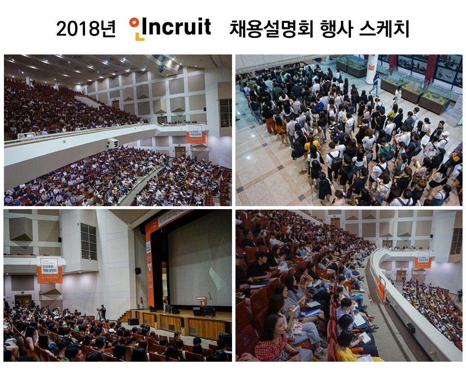 ▲지난해 열린 제16회 2018 하반기 인크루트 채용설명회. 올해는 제17회 2019년 하반기 인크루트 채용설명회가 오는 27일 오후 2시부터 숭실대 한경직기념관에서 개최된다.(사진제공=인크루트)