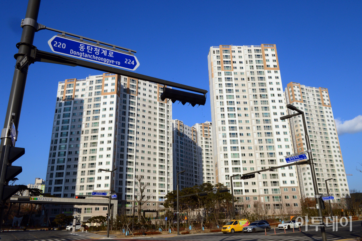 ▲경기도 화성시 동탄2신도시에 들어선 아파트 단지 전경.