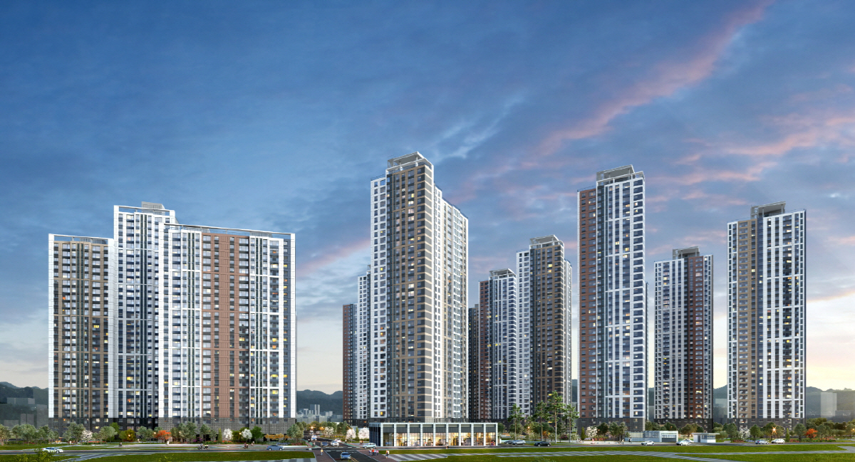 ▲'의정부역 센트럴자이&위브캐슬' 아파트 투시도.(자료제공=GS건설)