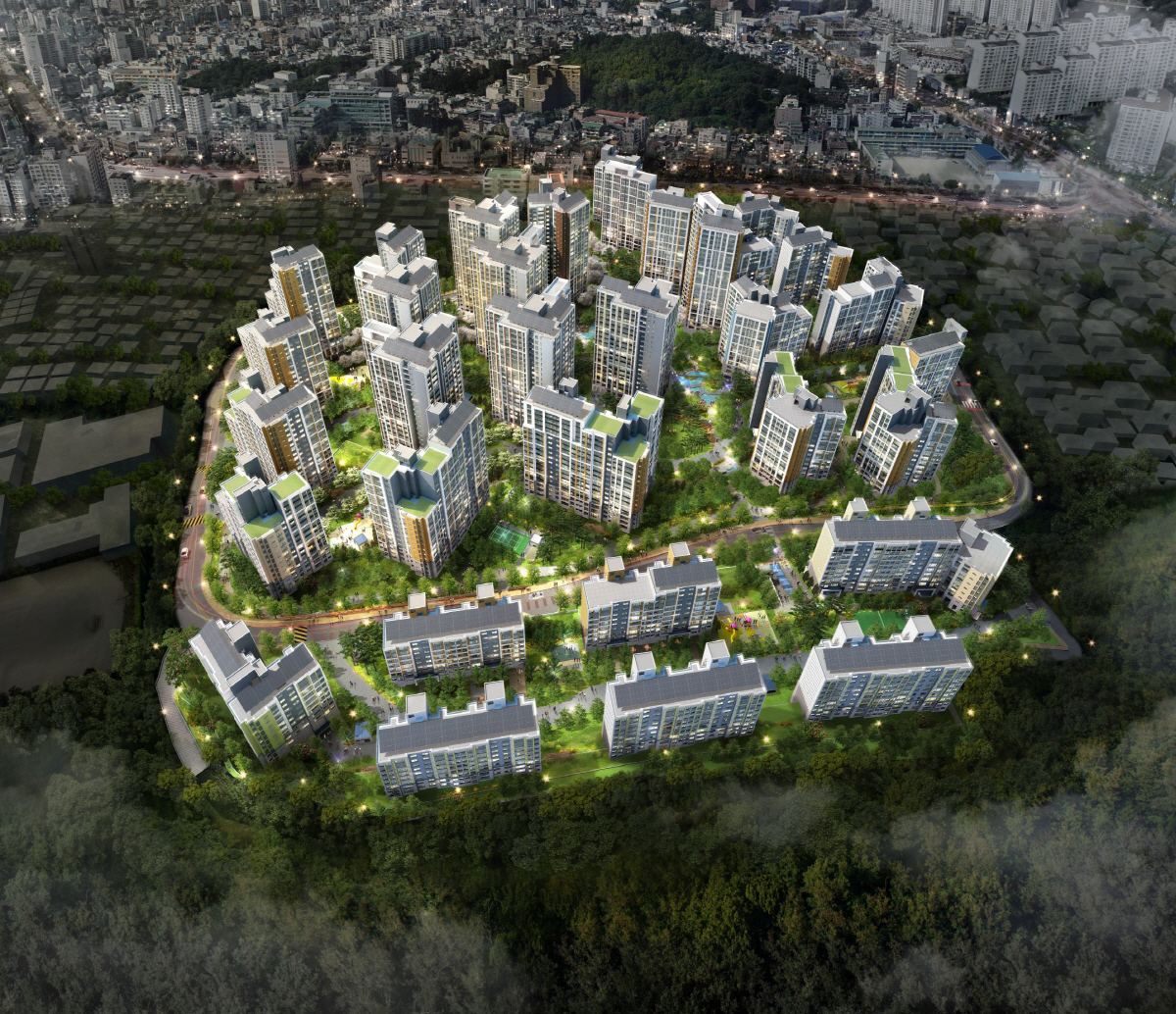 ▲‘녹번역 e편한세상 캐슬’ 2차 아파트 조감도.(대림산업 제공)