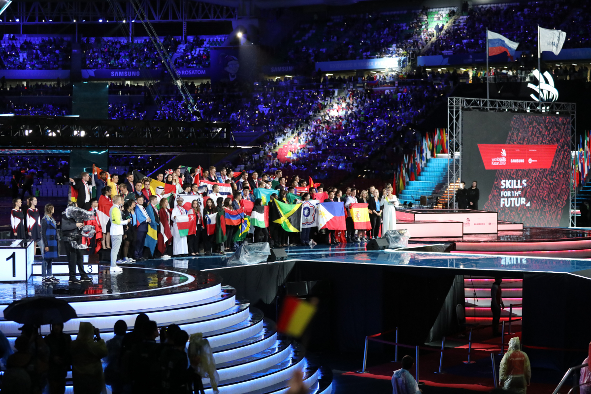 ▲제45회 국제기능올림픽대회 폐회식. (고용노동부)