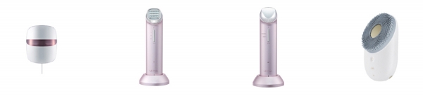 ▲LG전자가 중국에서 판매하고 있는 뷰티가전 프라엘. 왼쪽부터 더마 LED 마스크, 토탈 리프트 업 케어, 갈바닉 이온 부스터, 초음파 클렌저    출처 LG전자 중국법인 홈페이지 