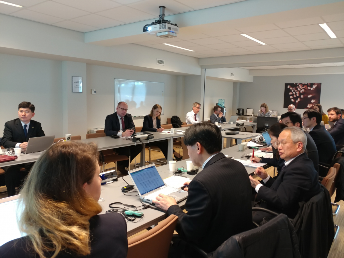 ▲지난해 3월 벨기에 브뤼셀에서 열린 세계가전협회 라운드테이블(IRHMA) 모습.(사진=한국전자정보통신산업진흥회)