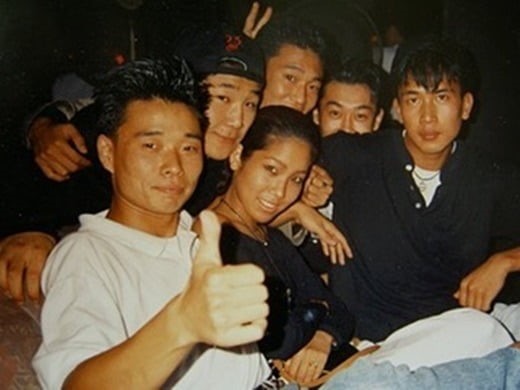 ▲김성재, 강원래와 함께 찍은 사진을 공개한 김송(김송 인스타그램)