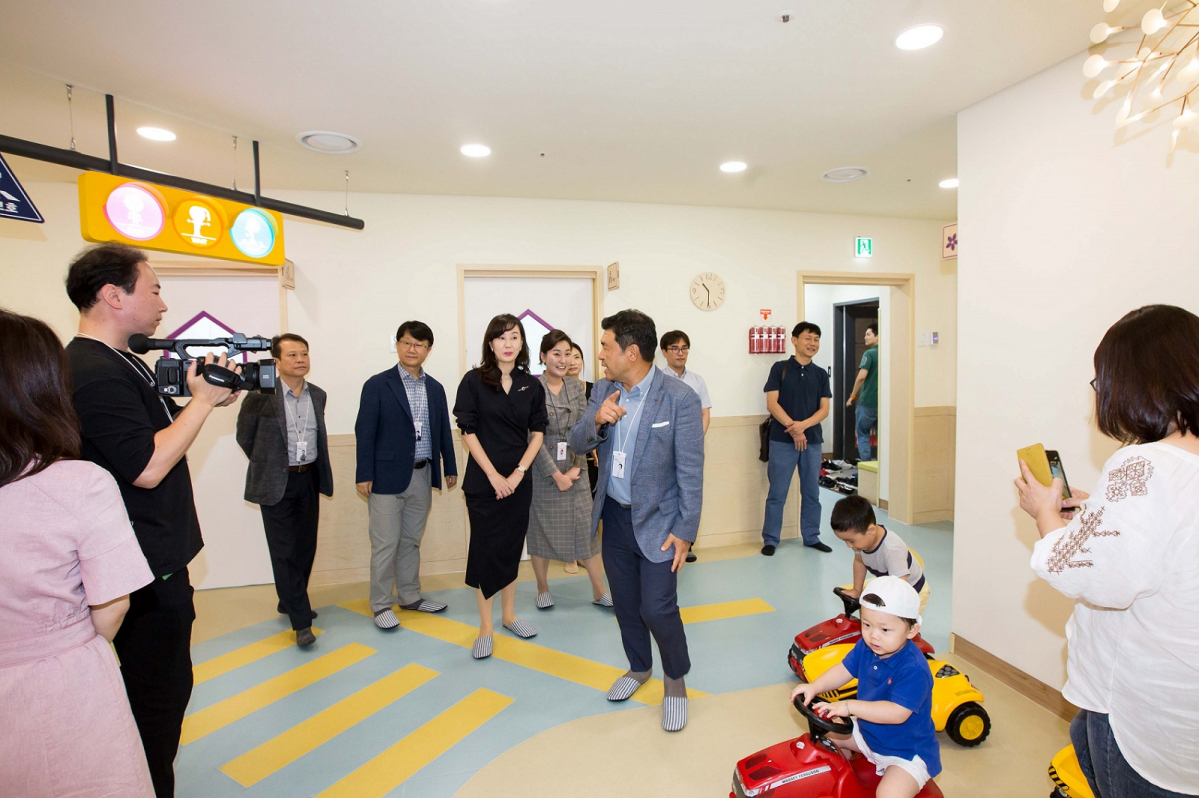 ▲넥센타이어가 직장 내 보육시설인 ‘N젤 어린이집’ 마곡캠퍼스를 2일 열었다. (사진제공=넥센타이어)