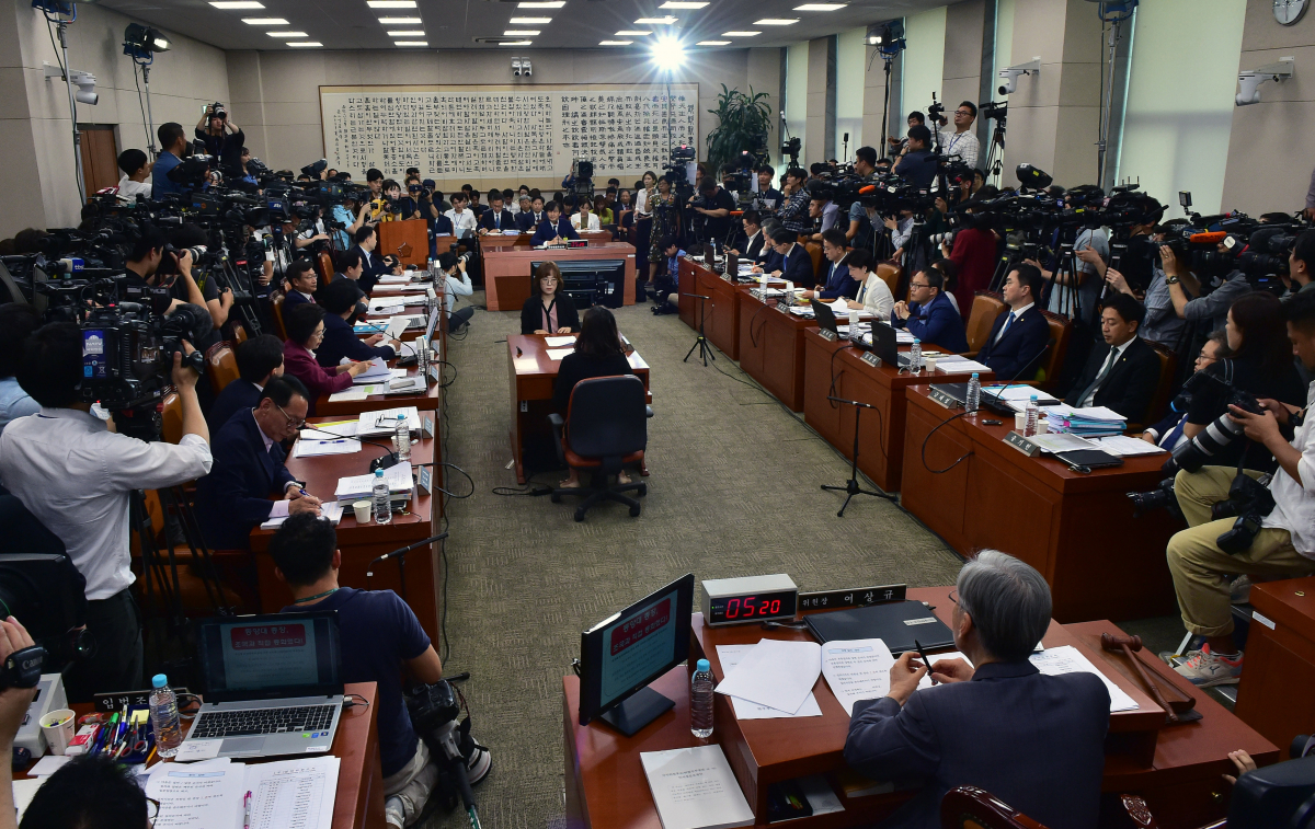▲6일 오전 국회에서 법사위 조국 법무부 장관 인사청문회가 열리고 있다. (사진=연합뉴스)