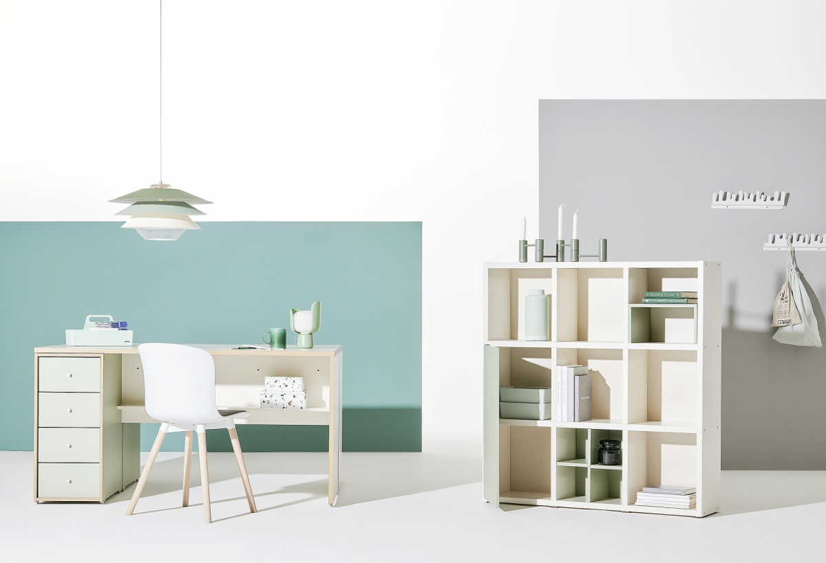 ▲ 한샘 '샘 책상'과 '샘 책장'(사진제공=한샘)