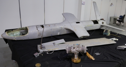 ▲예멘 후티 반군이 운용하는 UAV-X 드론. AP연합뉴스 
