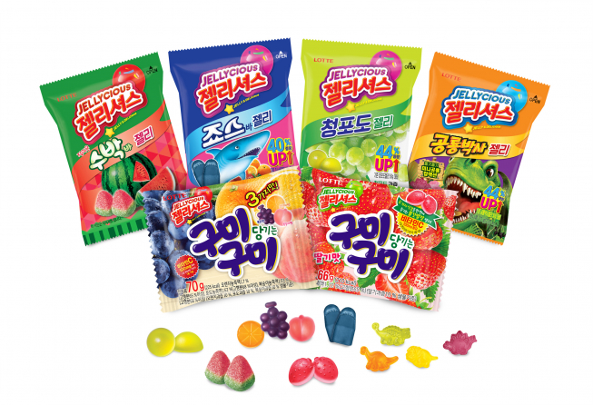 ▲롯데제과 젤리 제품들