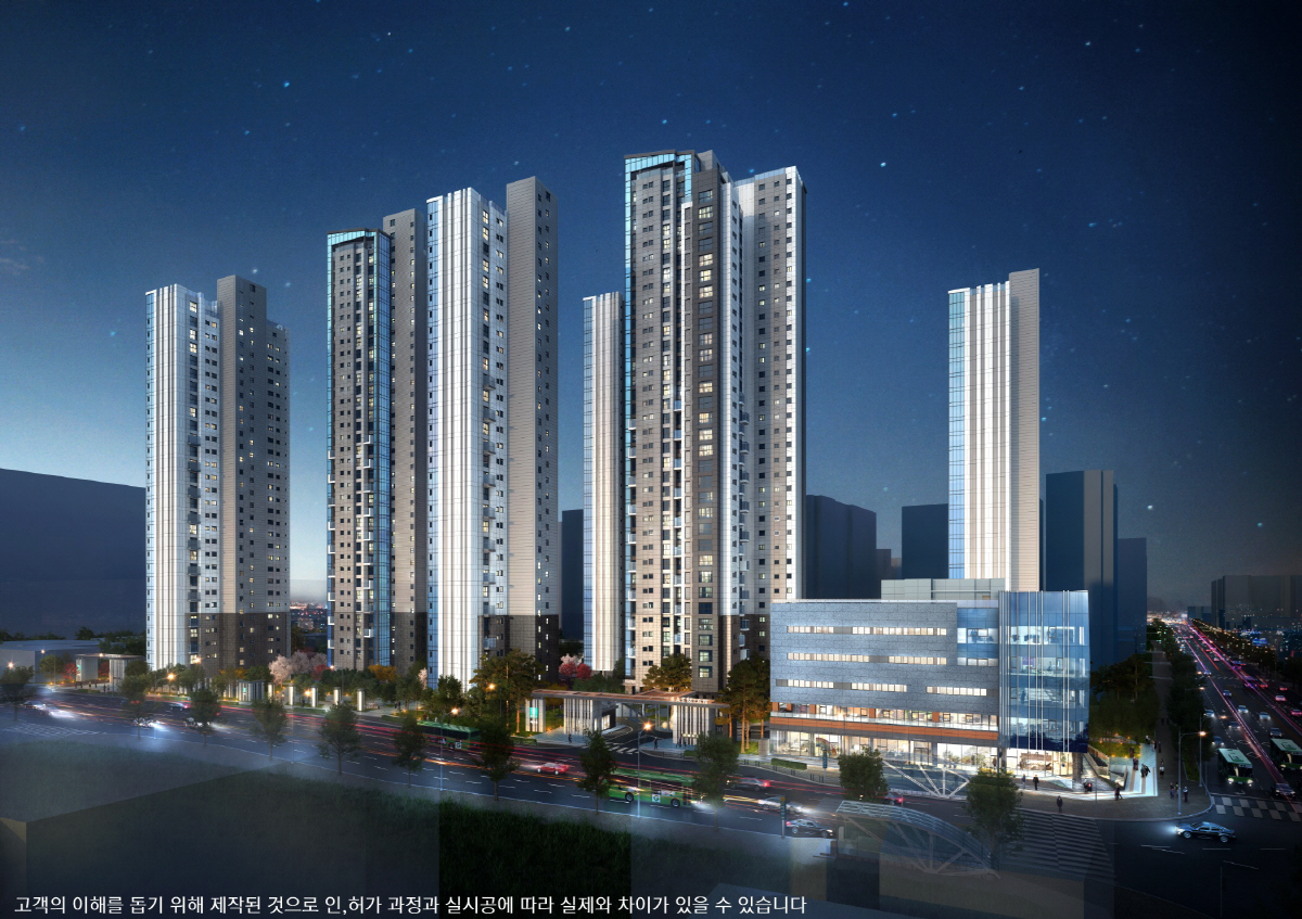 ▲‘래미안 라클래시’아파트 아경투시도.(삼성물산 제공)