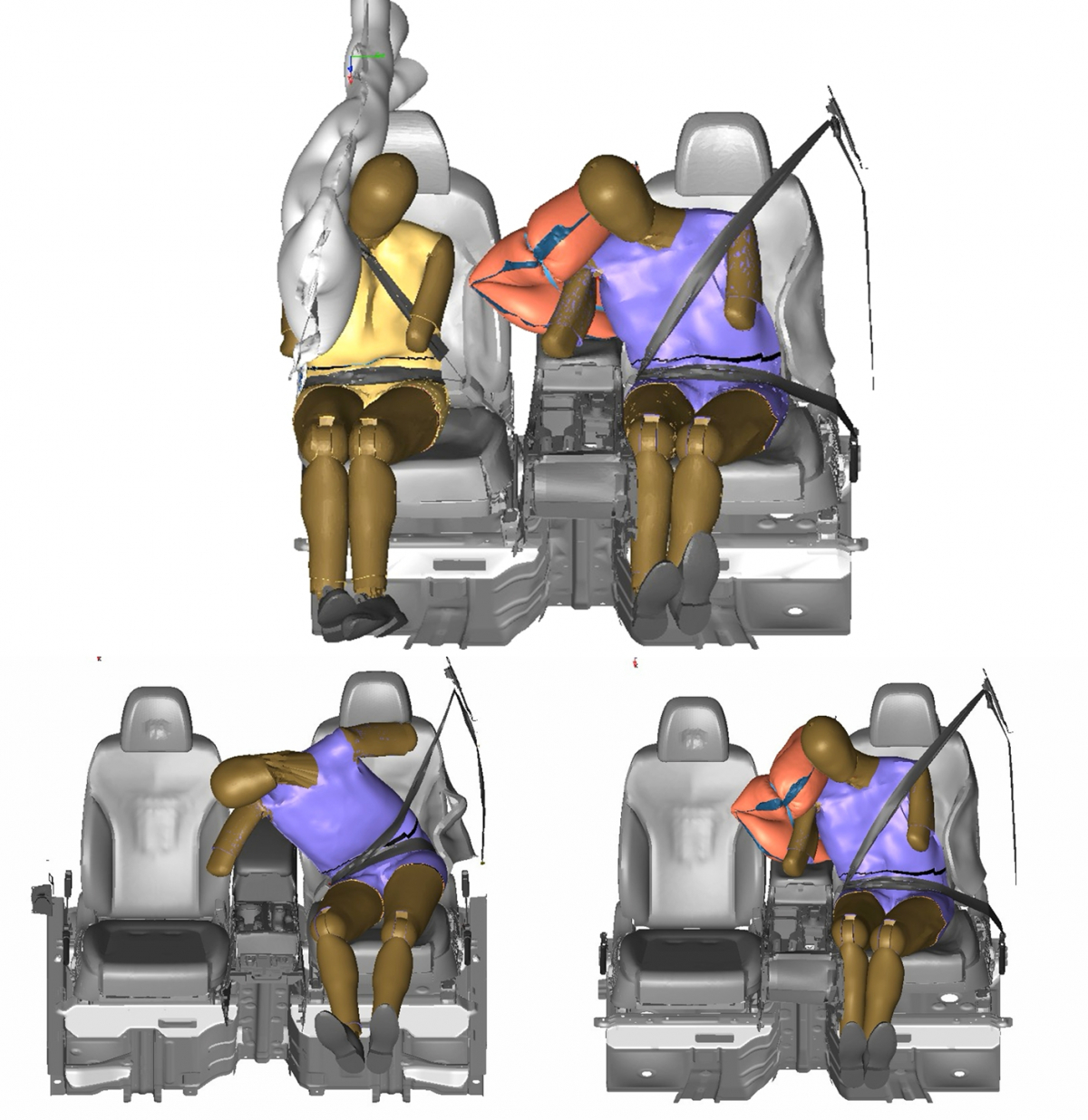 ▲센터 사이드 에어백은 미국과 유럽을 중심으로 안전기준 항목에 포함되는 추세다. 동승자가 없어도 운전자의 좌우 측면 충돌로 인한 부상을 줄여준다. (사진제공=현대기아차)