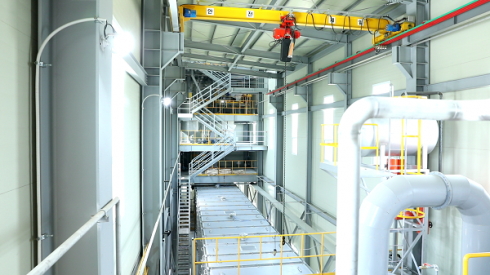 ▲사진=피드업이 올해 준공한 제 2차 발효대두박 생산라인 내 설비의 모습 (사진제공=피드업)