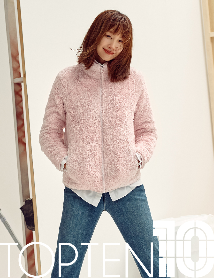▲탑텐 플리스 재킷 모델컷(사진제공=탑텐)