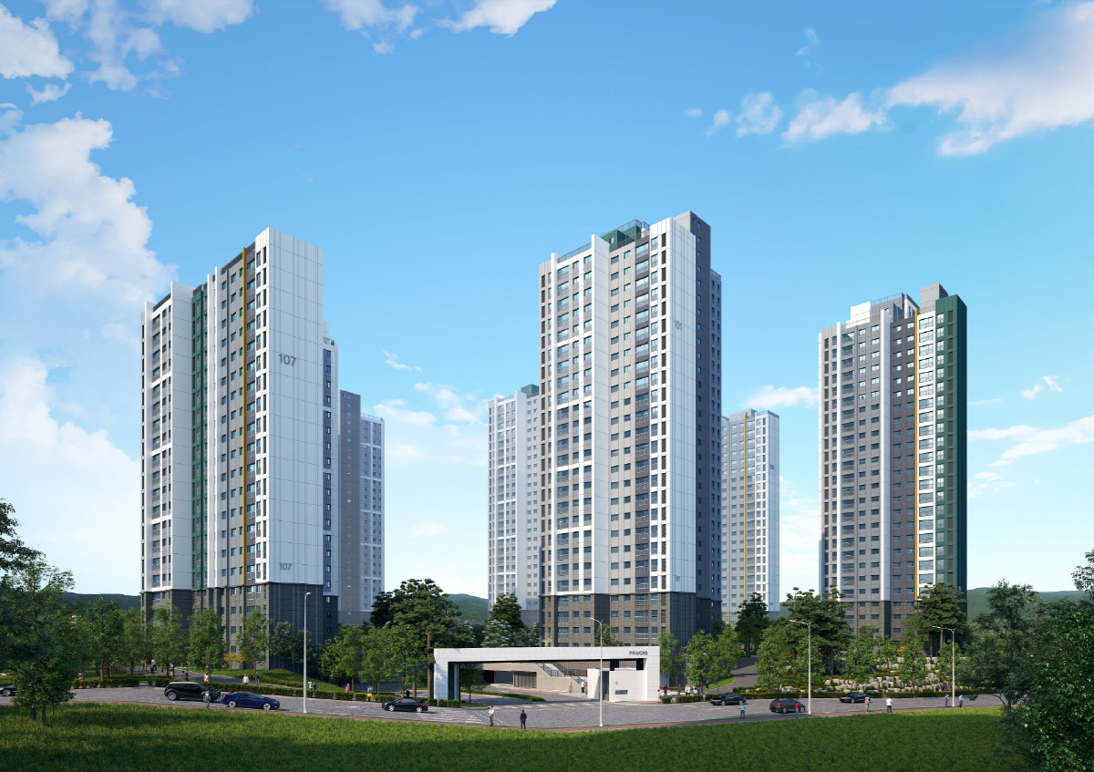 ▲‘운정신도시 파크 푸르지오’ 아파트 투시도.(대우건설 제공)