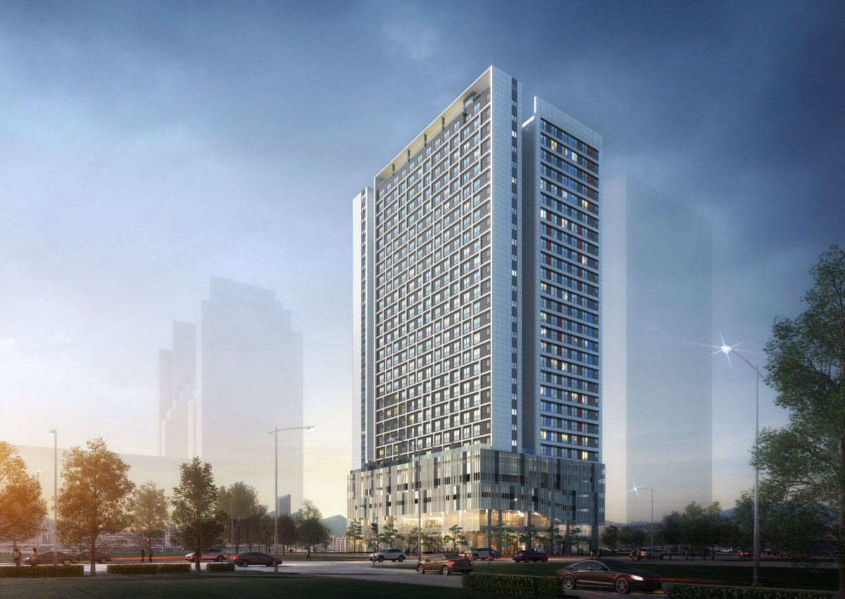 ▲‘평촌 자이엘라’ 오피스텔  투시도. (GS건설 제공)