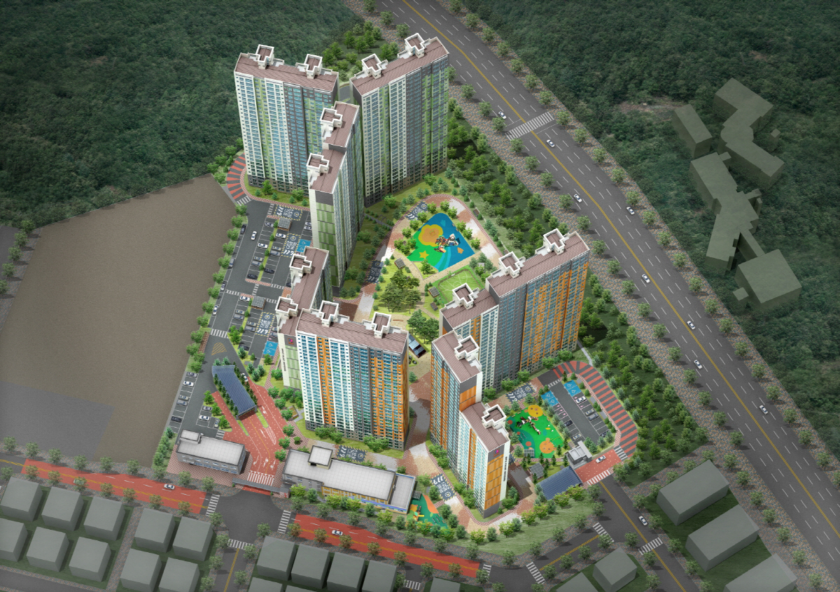 ▲‘원주 봉화산 메이플밸리 부영’ 임대아파트 조감도. (부영주택 제공)