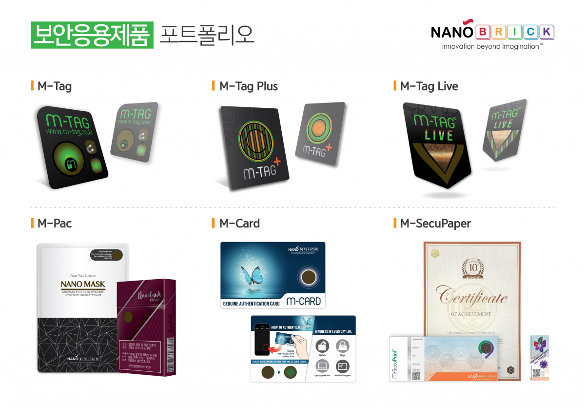 ▲나노브릭 보안응용 제품.(사진제공=나노브릭)