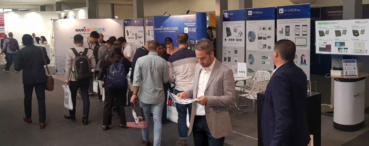 ▲라벨엑스포 나노브릭 부스 현장사진.(사진제공=나노브릭)