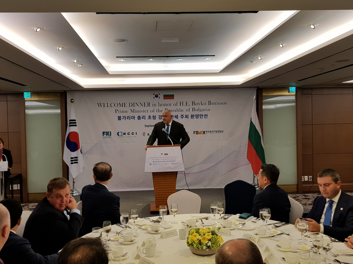 ▲보이코 보리소프(Boyko Borissov) 불가리아 총리가 26일 저녁 서울 소공동 롯데호텔에서 열린 ‘불가리아 총리 초청 경제5단체 환영만찬’에 참석해 기조연설을 하고 있다.(변효선 기자 hsbyun@)