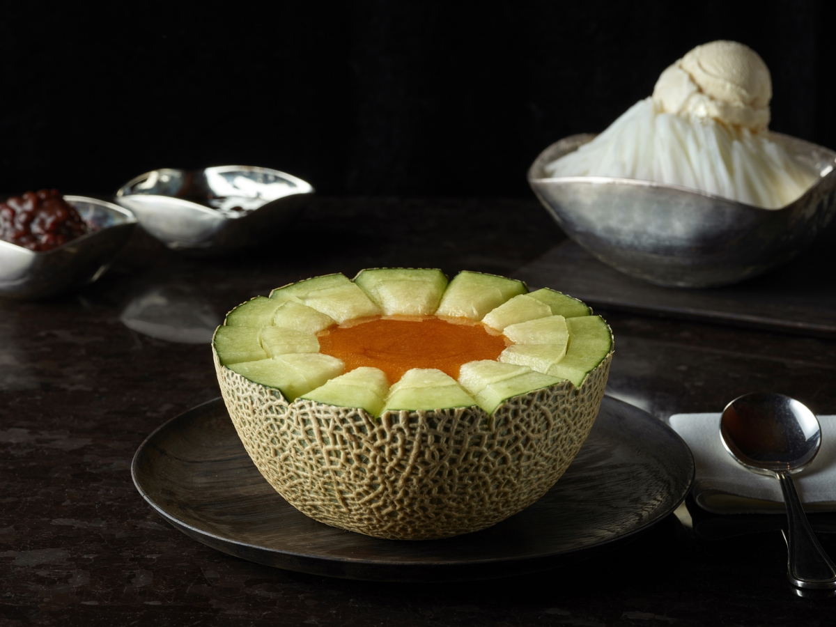▲멜론 시미로 빙수.(사진제공=호텔신라)