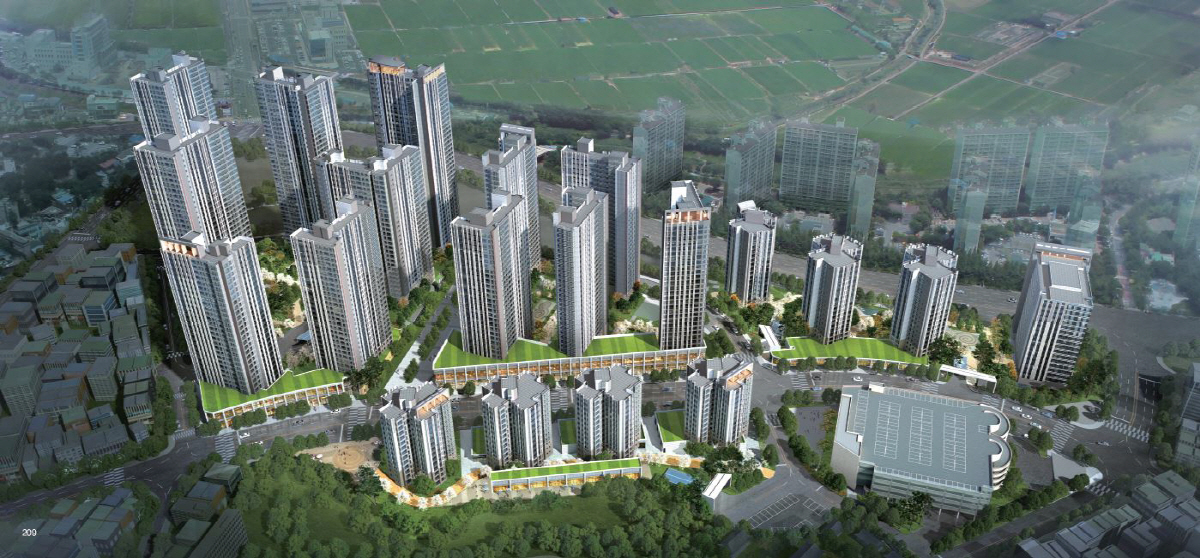 ▲김포 북변5구역 도시정비사업지에 들어설 복합단지 조감도. (자료 제공=동부건설)