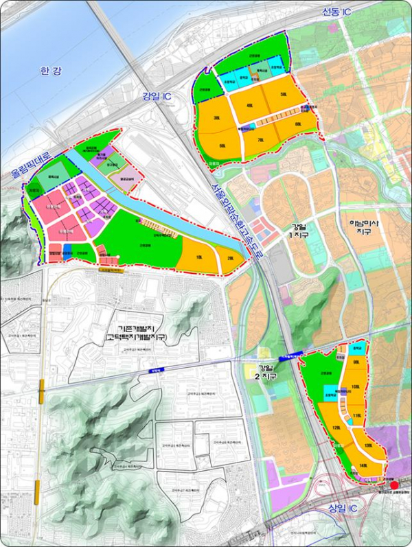 ▲고덕강일지구 토지이용계획도(사진 = 서울시)