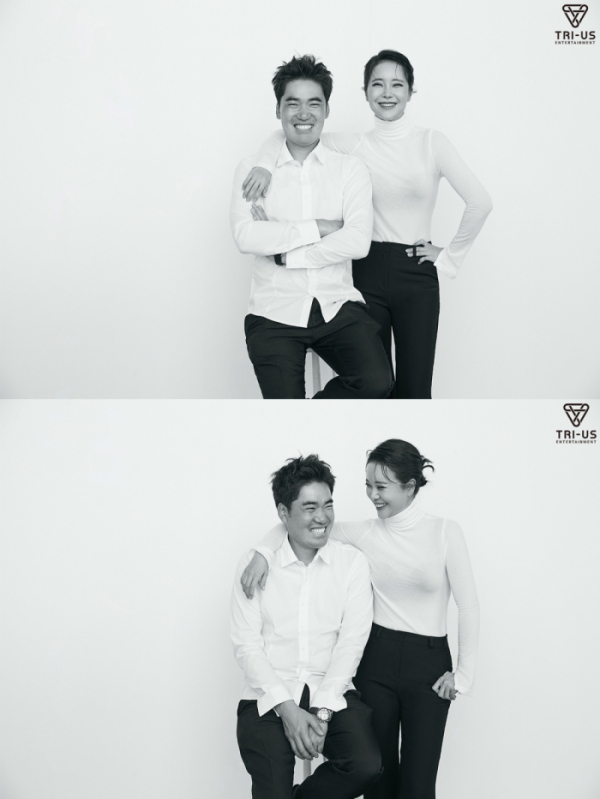 ▲백지영-최동열 대표(사진제공=트라이어스)