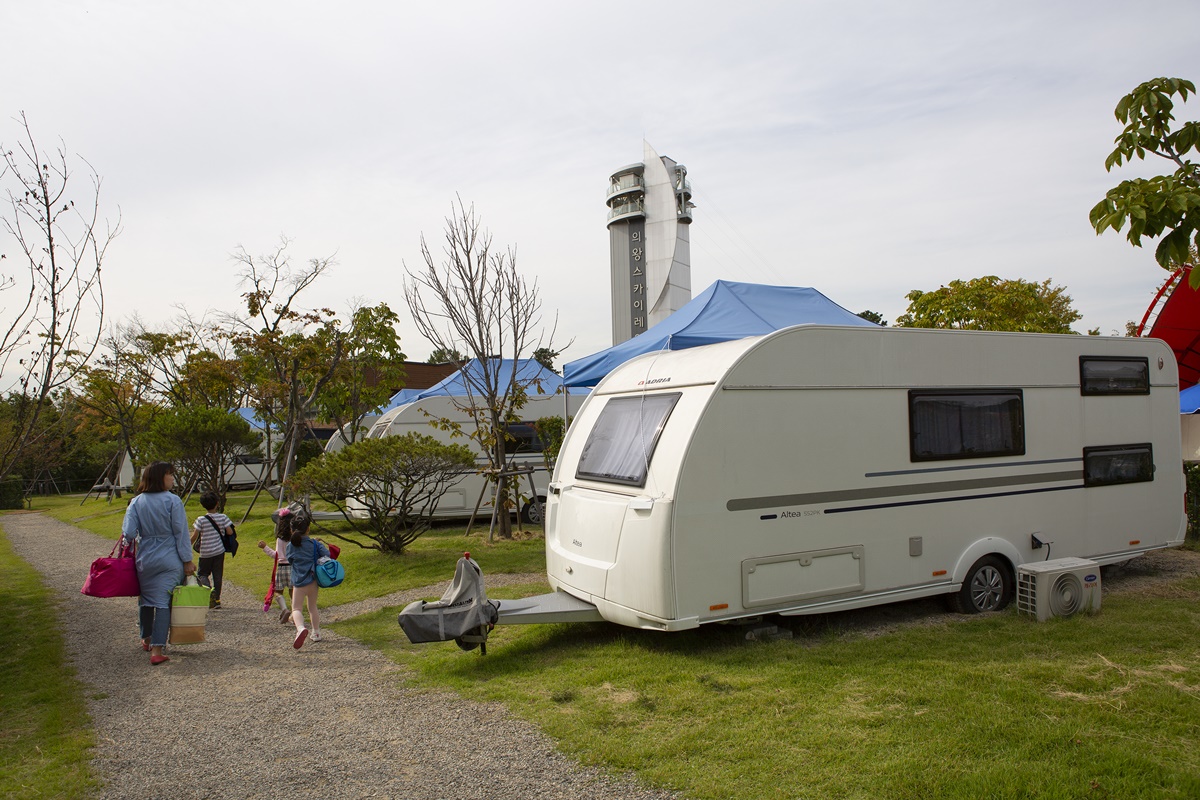 ▲왕송호수캠핑장.