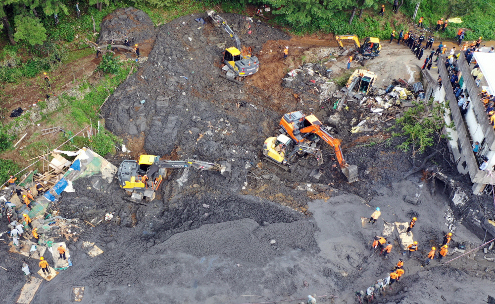 ▲부산 산사태 현장.(연합뉴스)