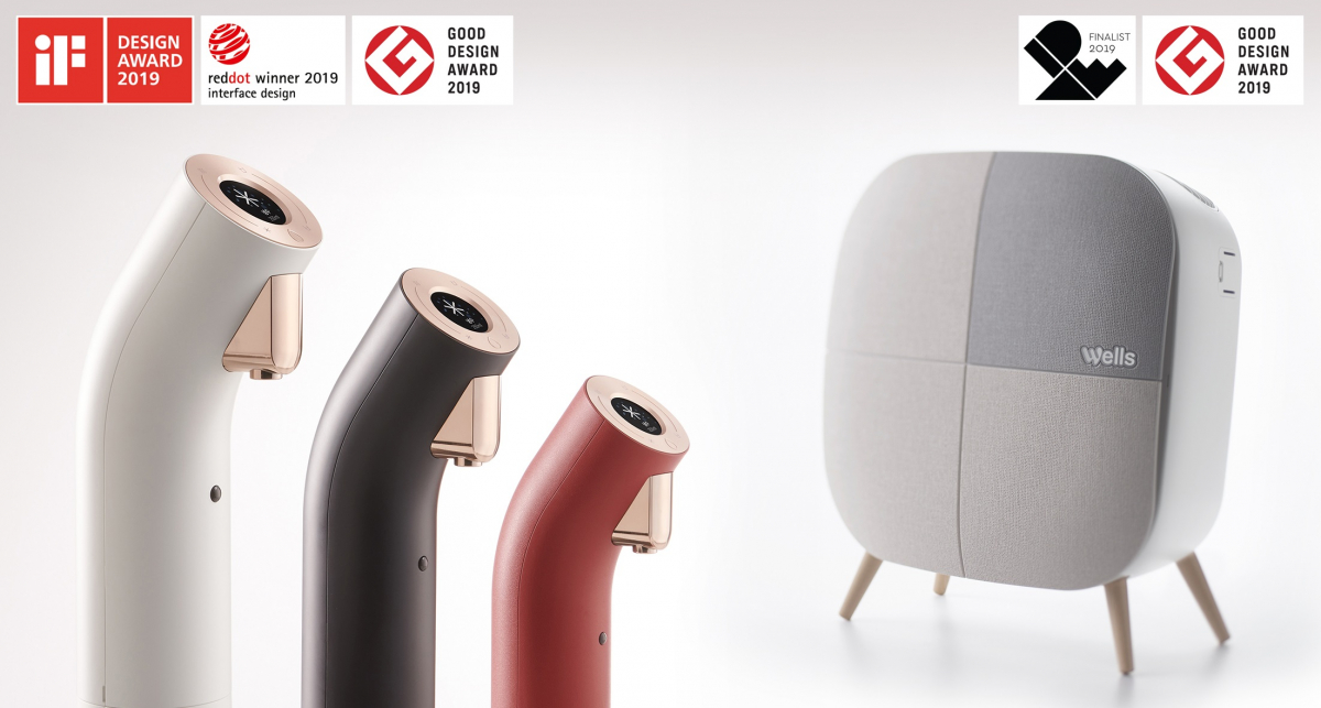 ▲‘웰스 더원 정수기’, ‘초소형 웰스 공기청정기’ (사진제공=교원)