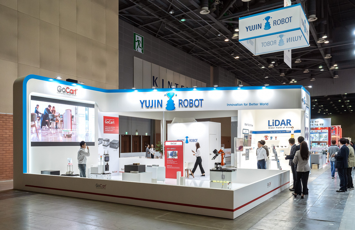 ▲ ‘2019 로보월드’ 부스 전경(사진제공=유진로봇)