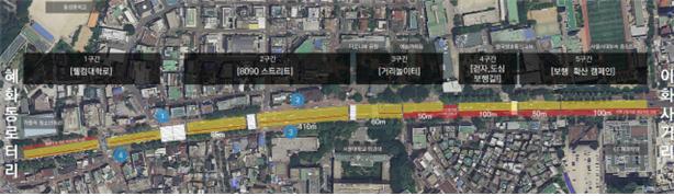 ▲이화사거리 ~ 혜화동로터리 운영구간(사진 = 서울시)