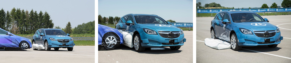 ▲주변 차와 충돌을 감지해 차량 외부에서 팽창하는 사이드 에어백도 나왔다. 개발 주체인 ZF사에 따르면 이를 통해 측면충돌로 인한 부상을 최대 40%까지 줄일 수 있다고 공언한다. (출처=ZF)