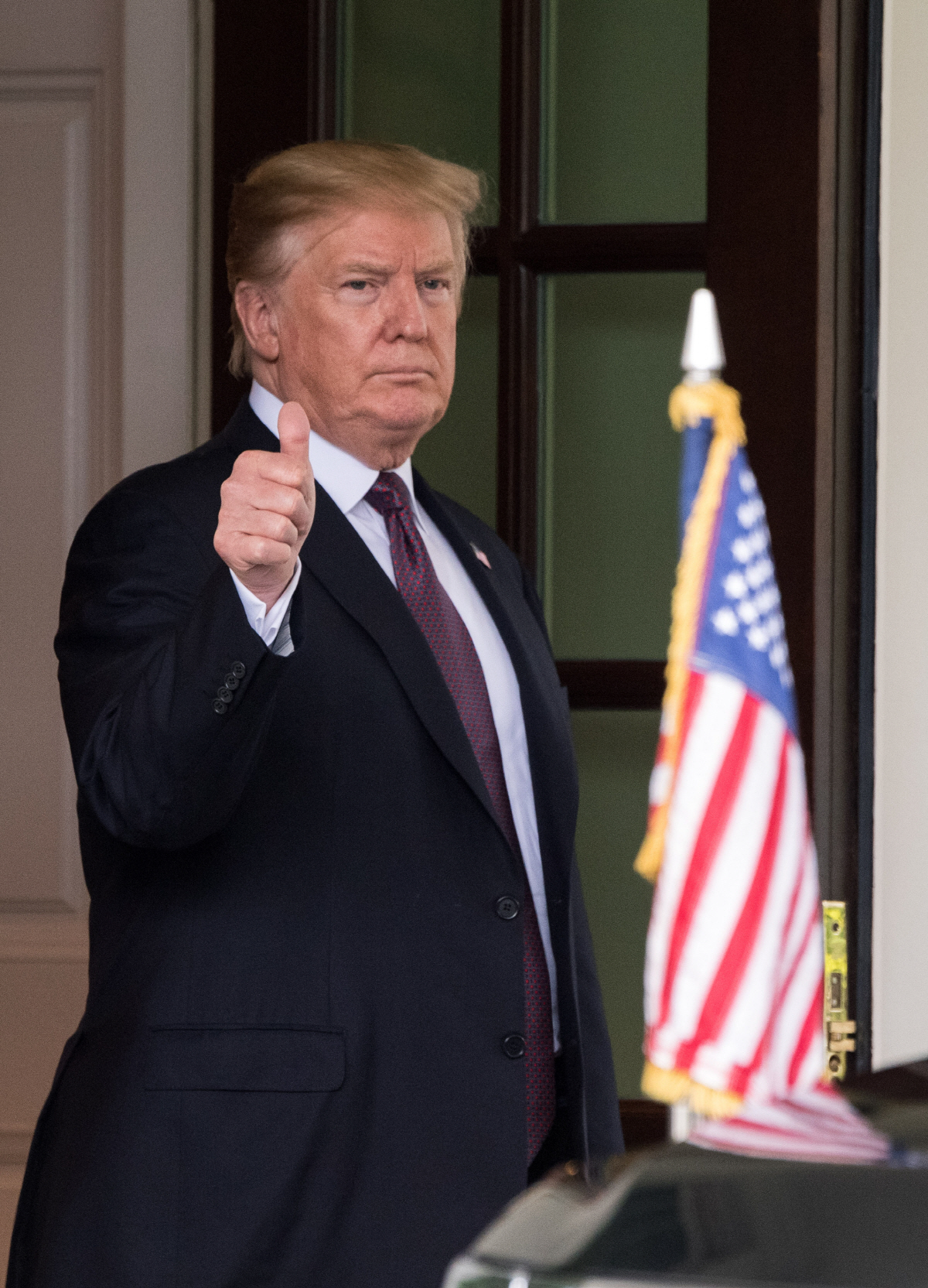 ▲도널드 트럼프 미국 대통령이 헝가리 총리와 백악관에서 만난 뒤 포즈를 취하고 있다. /UPI연합뉴스