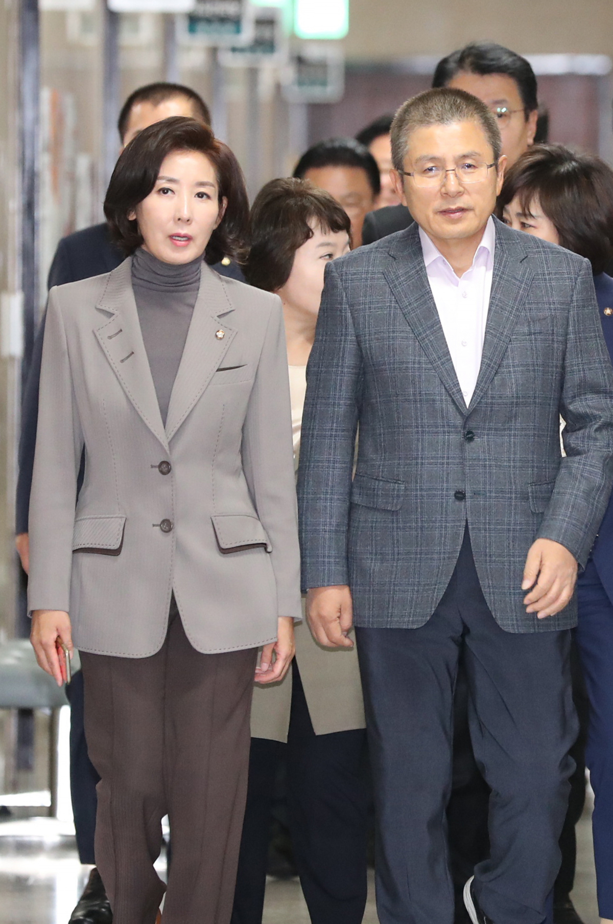 ▲지난 2019년 당시 자유한국당의 나경원 원내대표와 황교안 대표. (연합뉴스)