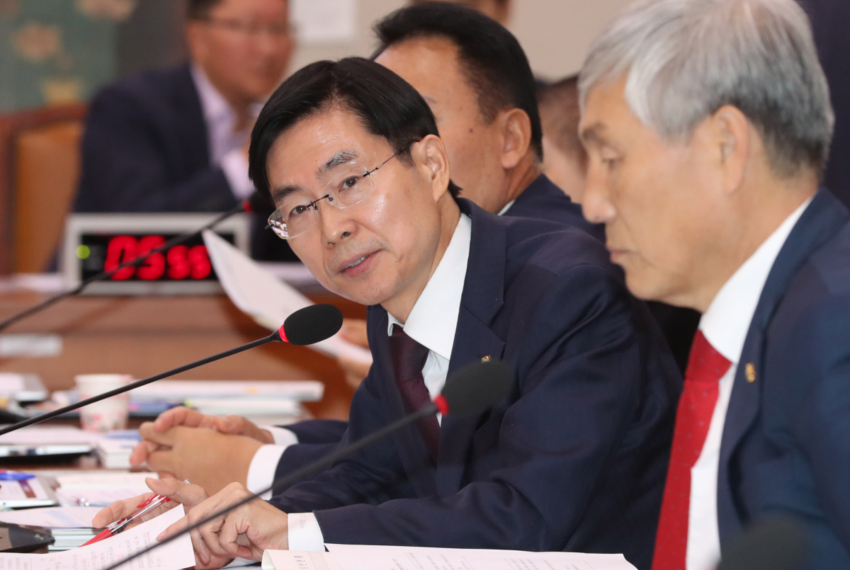 ▲자유한국당 조경태 의원이 10일 오전 국회에서 열린 문화체육관광위원회 국정감사에서 질의하고 있다. (연합뉴스)