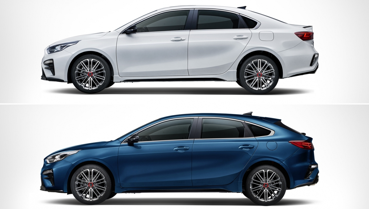 ▲K3 GT는 4도어 타입 세단과 5도어 해치백으로 나뉜다. GT 개념이 더 뚜렷한 5도어 해치백이 더 인기다.  (사진제공=기아차)