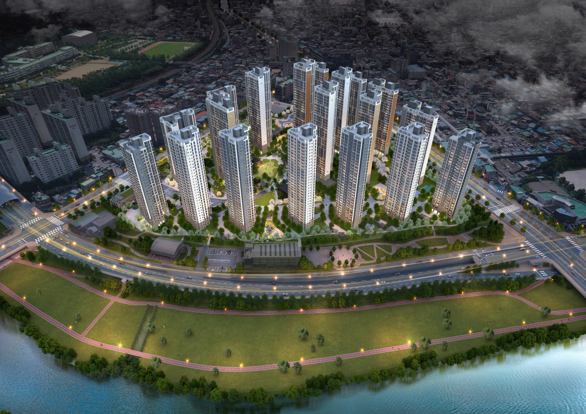 ▲‘도마 e편한세상 포레나’ 아파트 조감도.(자료 제공=대림산업)