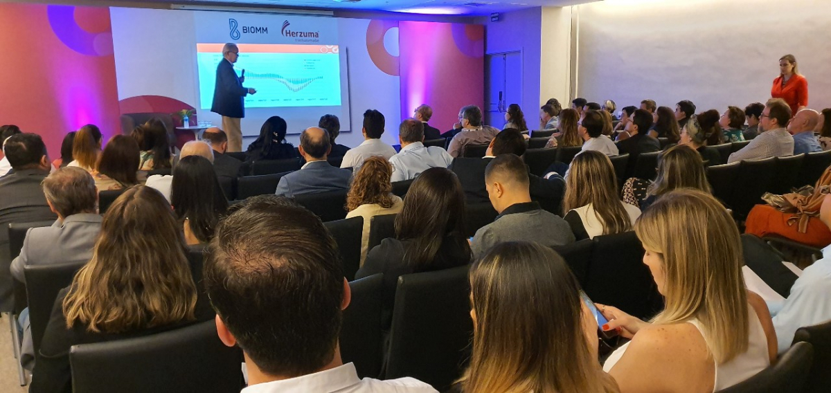 ▲셀트리온헬스케어 주최 브라질 ‘허쥬마’ 론칭 심포지엄 (사진제공=셀트리온헬스케어)