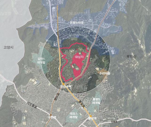 ▲은평구 불광2동 일대 위치도 (사진 = 서울시)