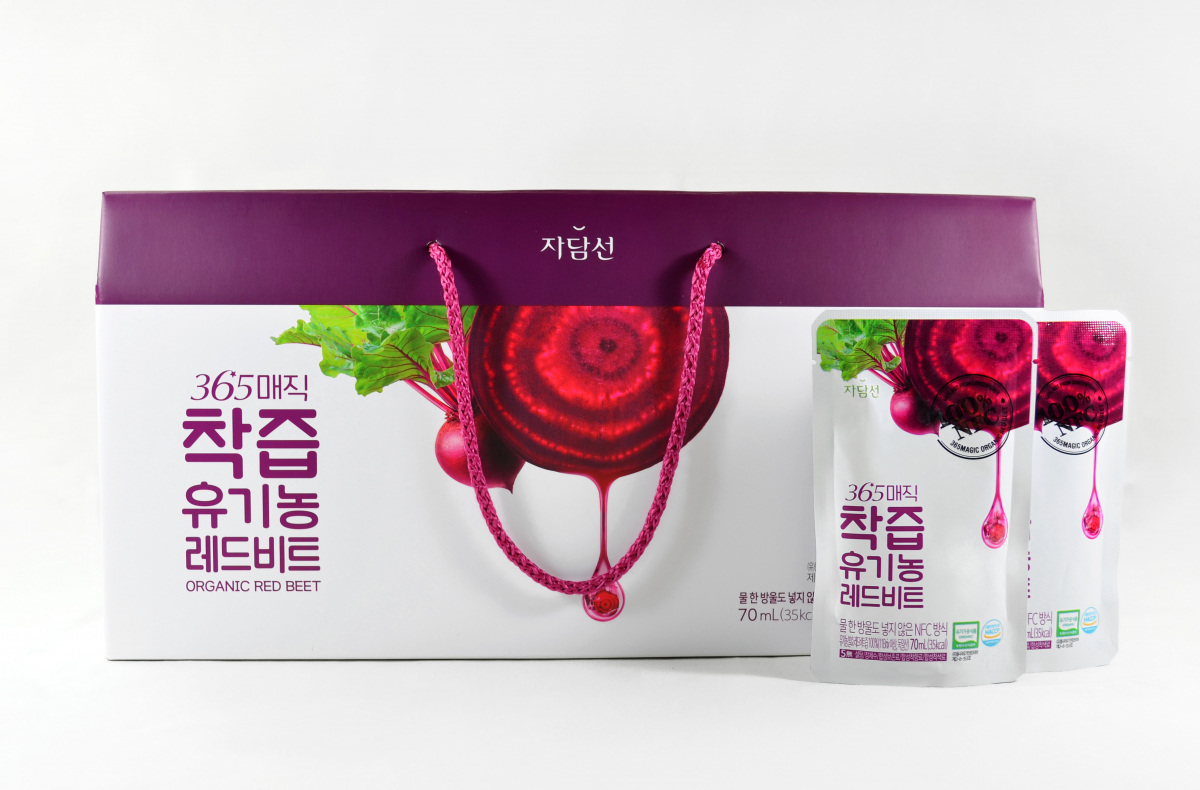 ▲인이스홀딩스는 자담선 365 매직 착즙 유기농 레드비트를 다음달 1일부터 온라인 채널을 통해 출시한다고 30일 밝혔다. 
 (사진제공=인이스홀딩스)