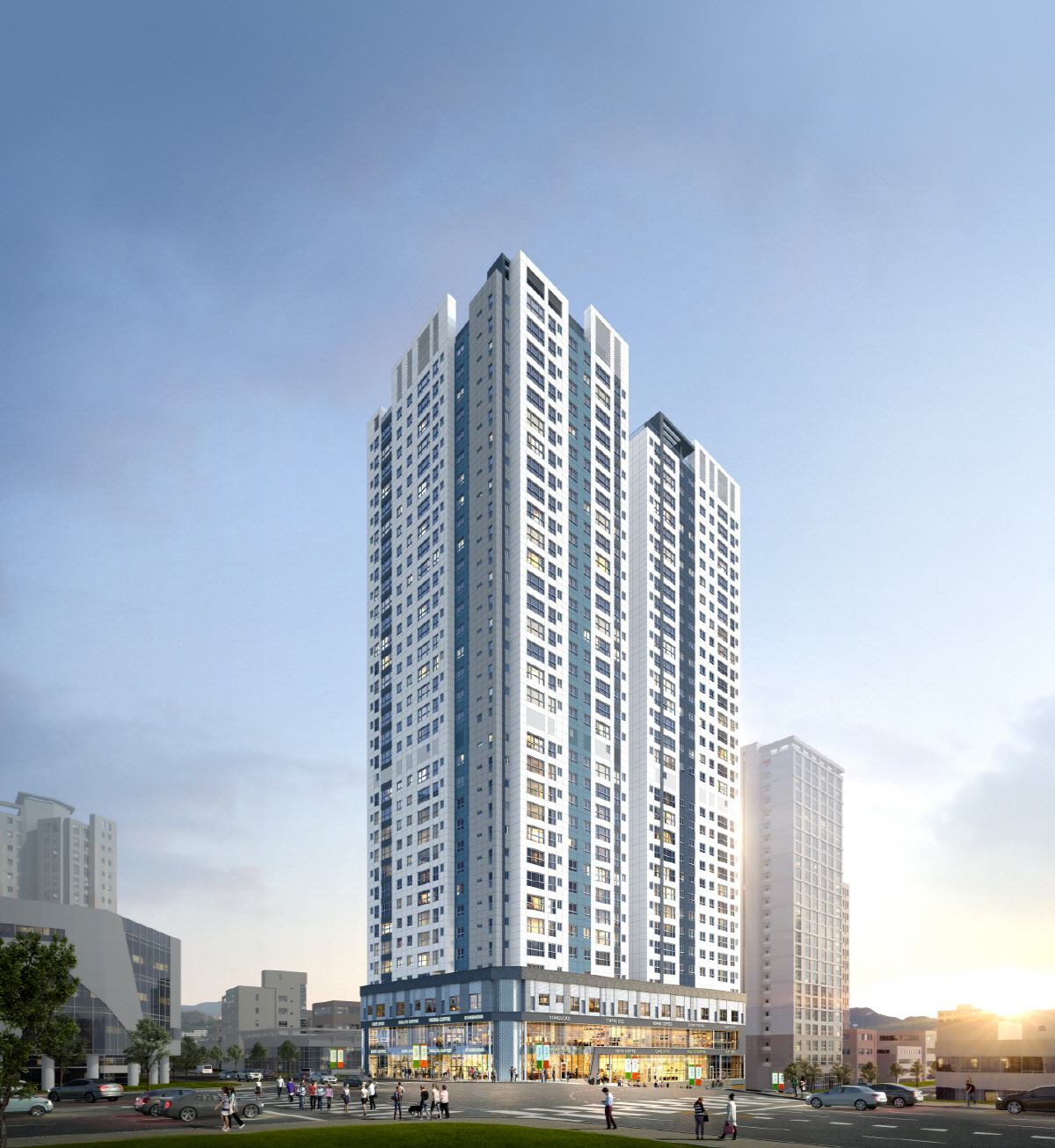 ▲울산 ‘문수로 동문굿모닝힐’ 아파트 투시도. (자료 제공=동문건설)