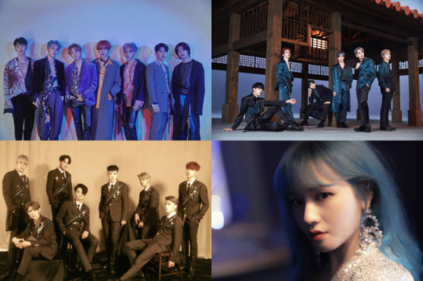 ▲몬스타엑스, 원어스, 에이티즈, 레이디스코드 소정(사진제공=각 소속사)