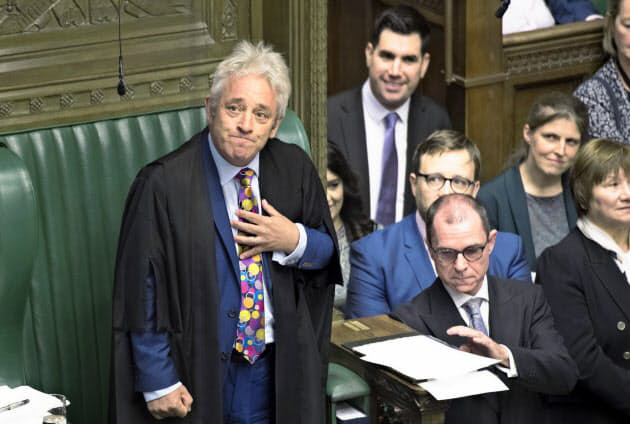 ▲존 버커우 영국 하원의장. AP연합뉴스